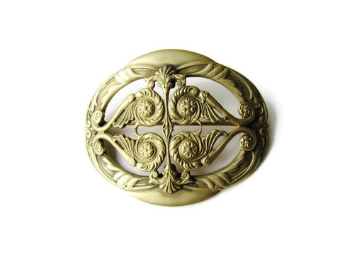 Antique Victorian Gold Alloy Brooch c.1880s