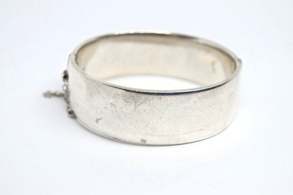 Vintage British Silver Hinged Bangle Bracelet Hallmarked 1965