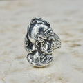 Vintage Brutalist Sterling Silver Roman Soldier Ring c.1950s