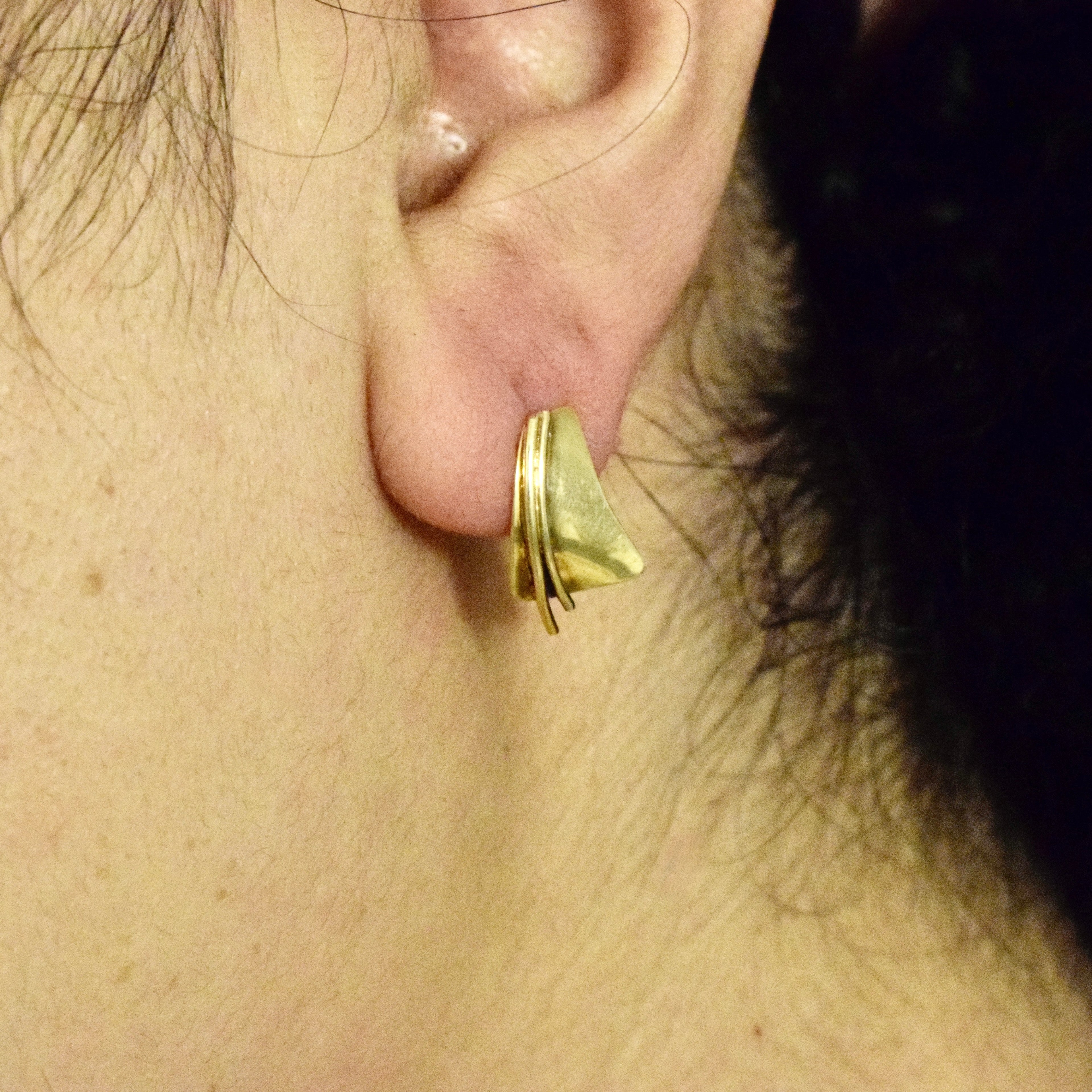 Vintage 14k Gold Post Earrings c.1980s