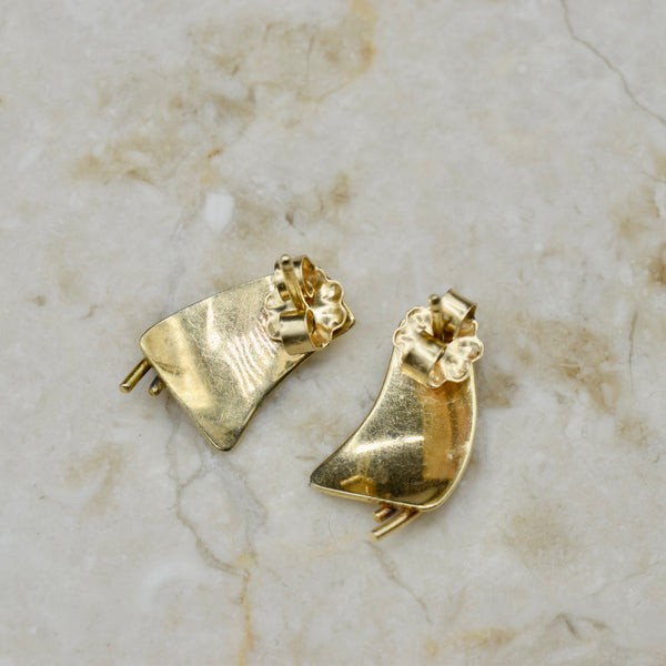 Vintage 14k Gold Post Earrings c.1980s