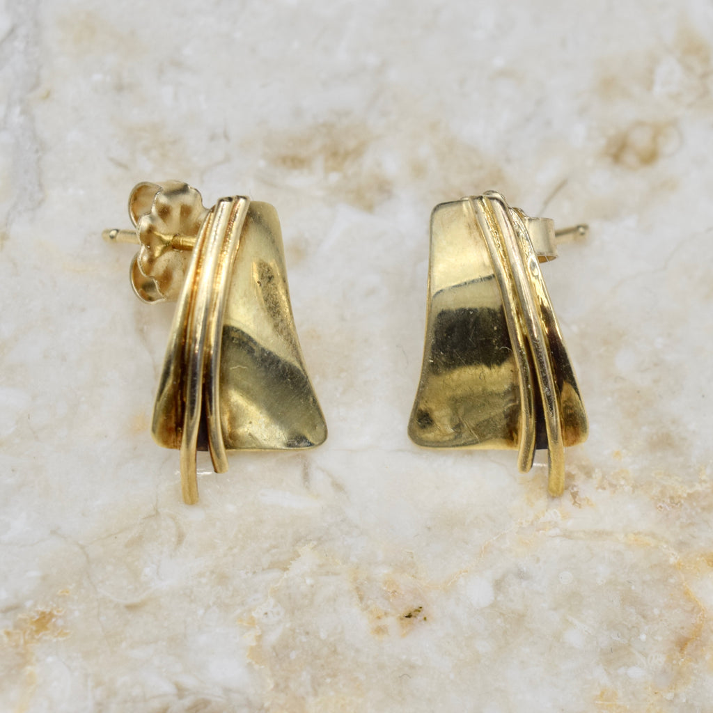 Vintage 14k Gold Post Earrings c.1980s