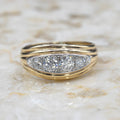 Vintage Mid-Century 14k Gold Ring with .60 ctw Old European Cut Diamonds