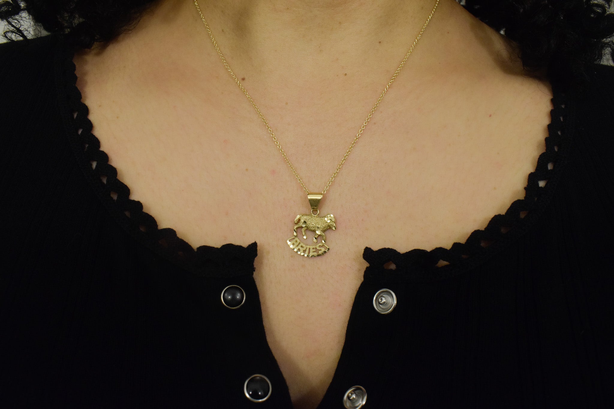 Vintage 14k Gold Aries Charm c.1970s