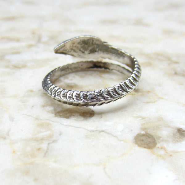 Antique Art Deco Sterling Silver Snake Wrap Ring c.1920s