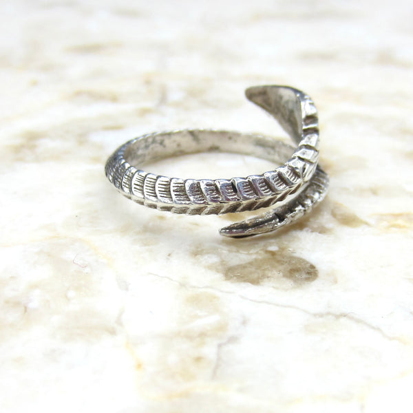 Antique Art Deco Sterling Silver Snake Wrap Ring c.1920s