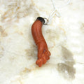 Antique Coral Figa Charm Pendant Sterling Silver c.1900