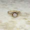 Vintage 14k Gold .30 ct Diamond Solitaire Ring c.1930s