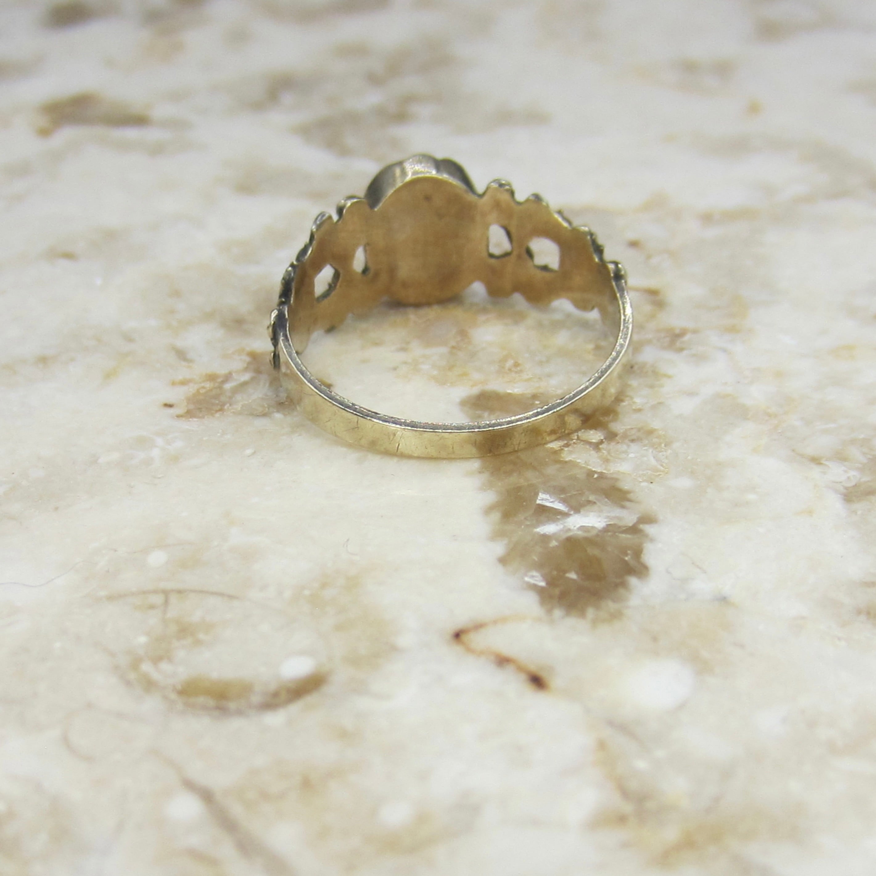 Antique Georgian 14k Gold Citrine Ring c.1830s