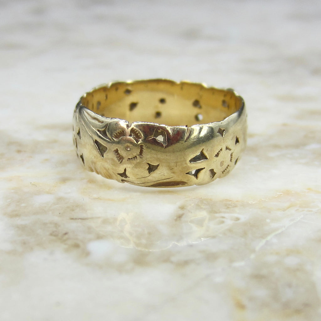 Vintage Faded Flower Band Ring c.1940s