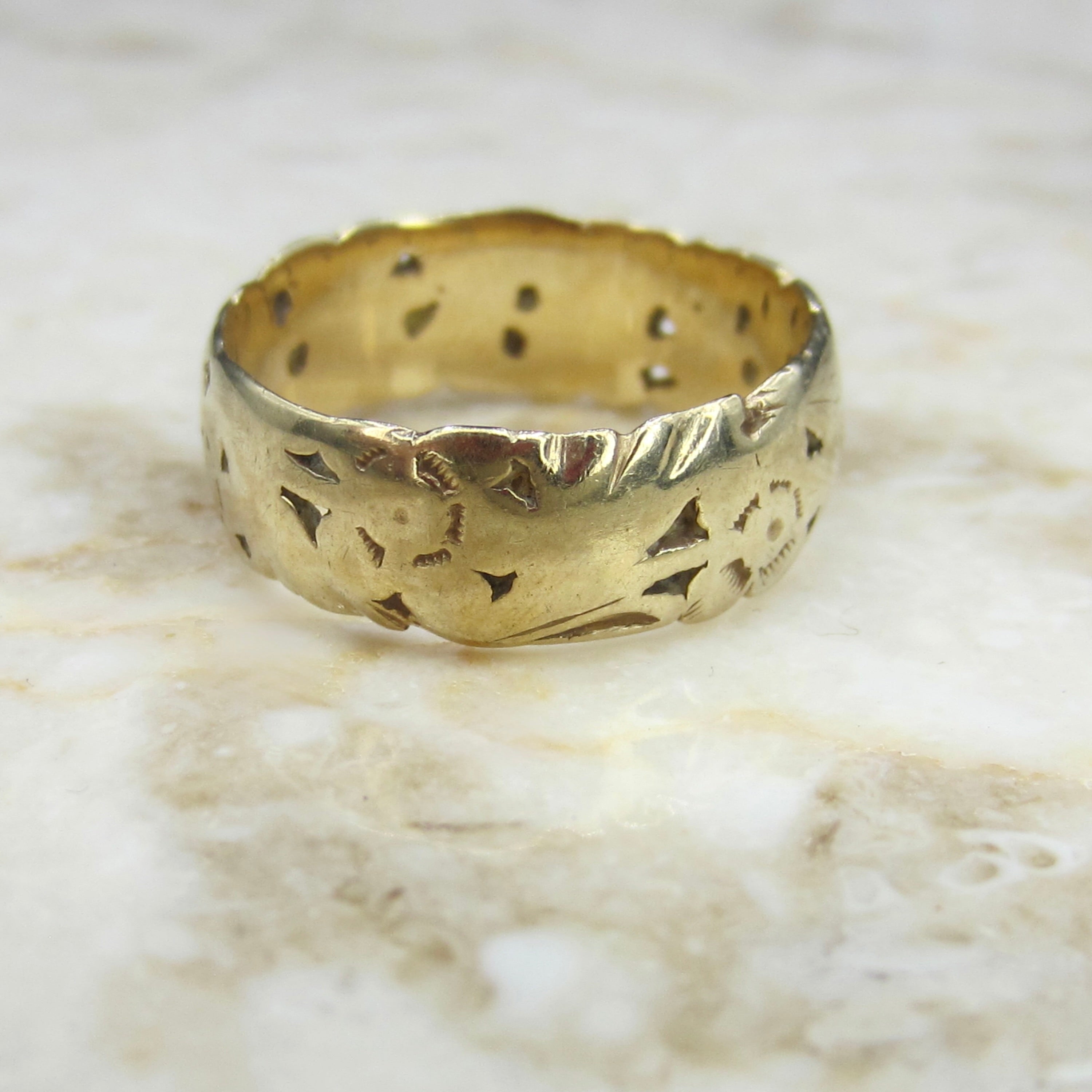 Vintage Faded Flower Band Ring c.1940s