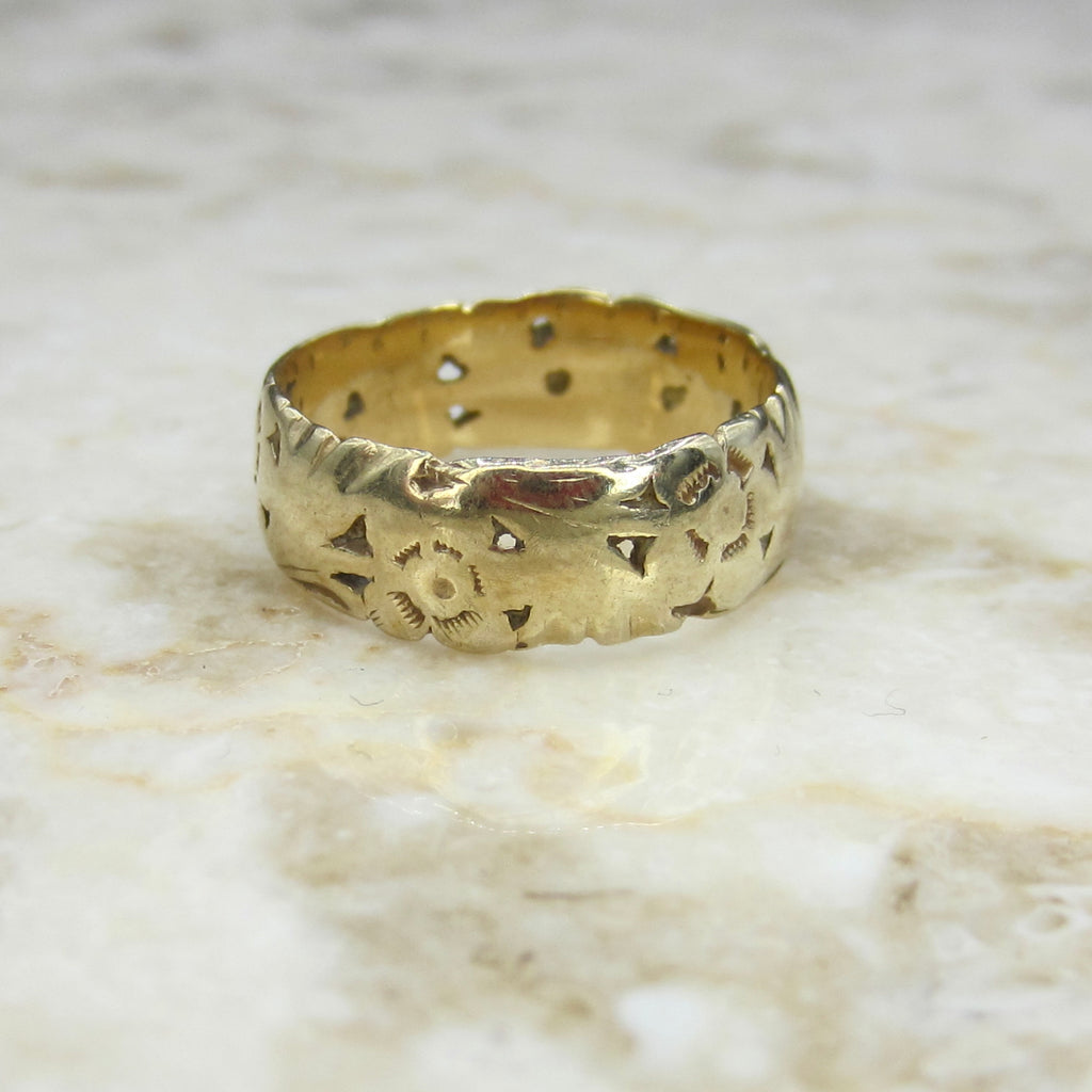 Vintage Faded Flower Band Ring c.1940s