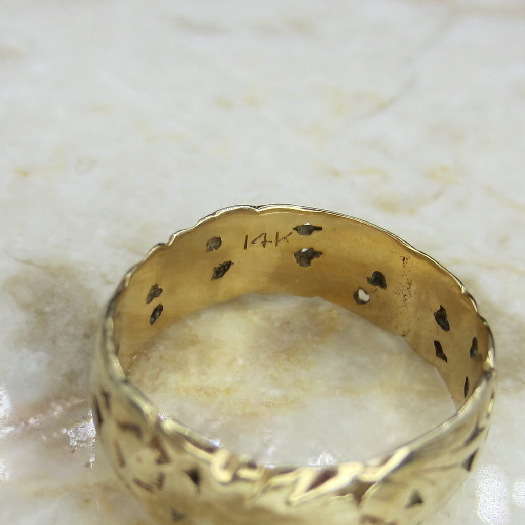 Vintage Faded Flower Band Ring c.1940s