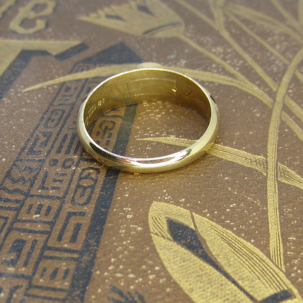 Antique 18k Gold Enamel Mourning Ring With Secret Compartment 1860