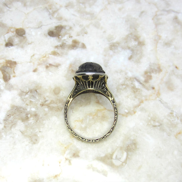 Antique Art Deco Egyptian Revival Scarab Ring c.1920s
