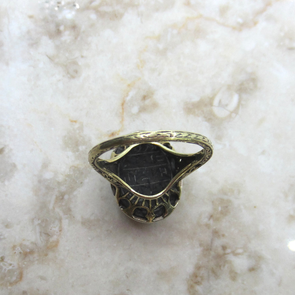 Antique Art Deco Egyptian Revival Scarab Ring c.1920s