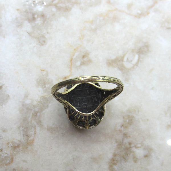 Antique Art Deco Egyptian Revival Scarab Ring c.1920s