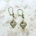 Vintage 14k Gold Snake Drop Earrings c.1990s