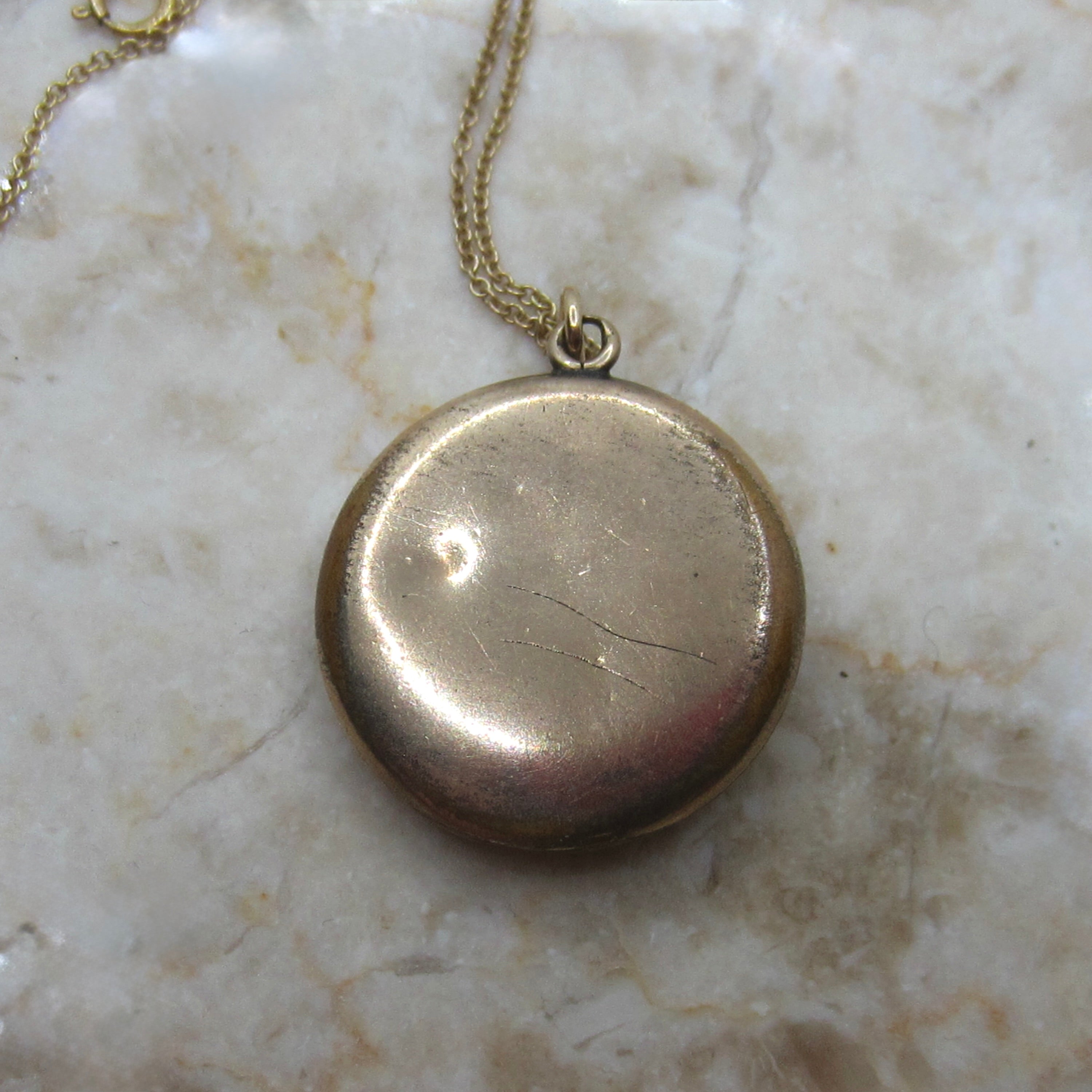 Antique Horse Locket- Edwardian Era Gold Filled Equestrian Jewelry c.1900