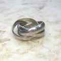 Vintage Sterling Silver Wide Rolling Band Ring c.1970s
