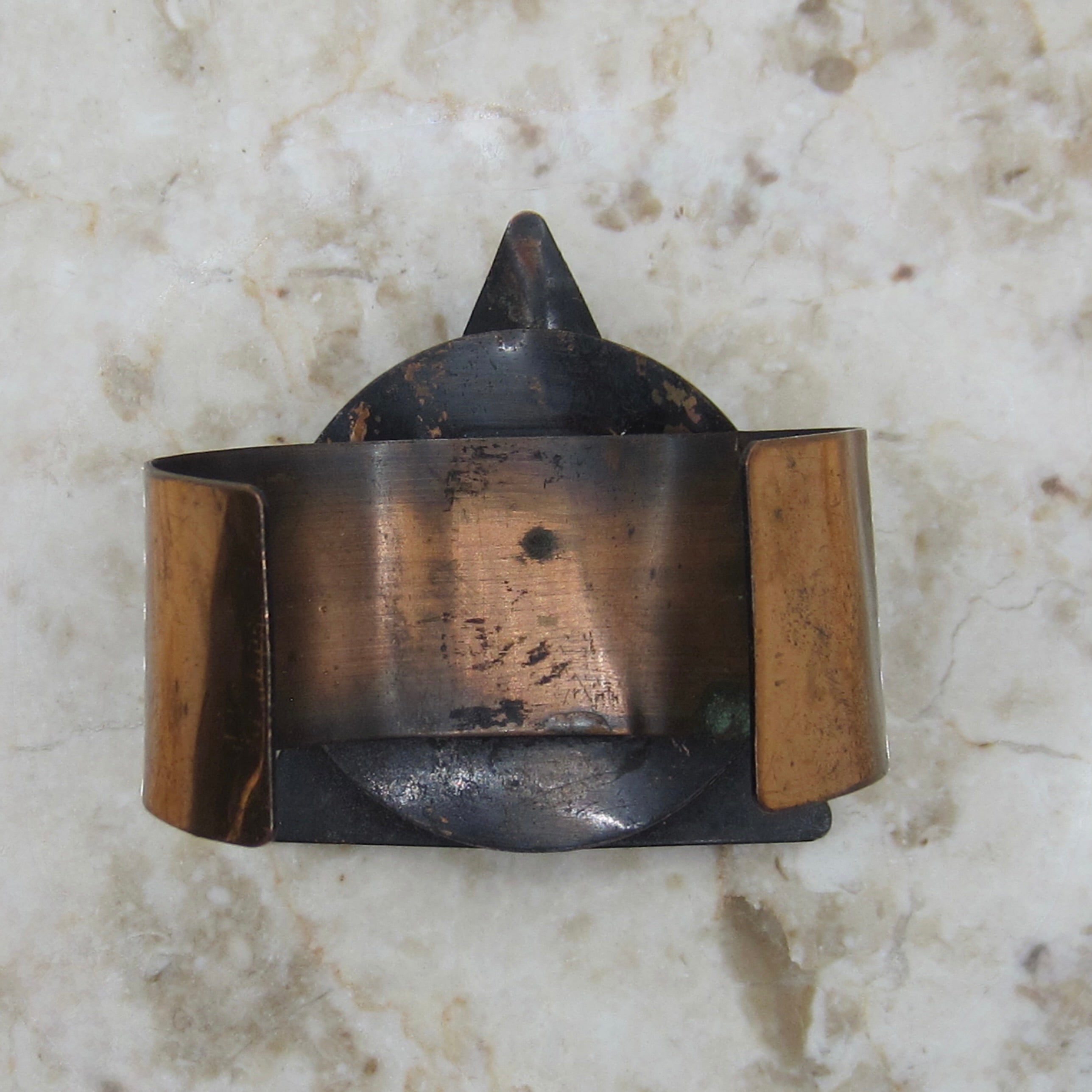 Vintage Copper Egyptian Revival Pharaoh Cuff Bracelet c.1970s