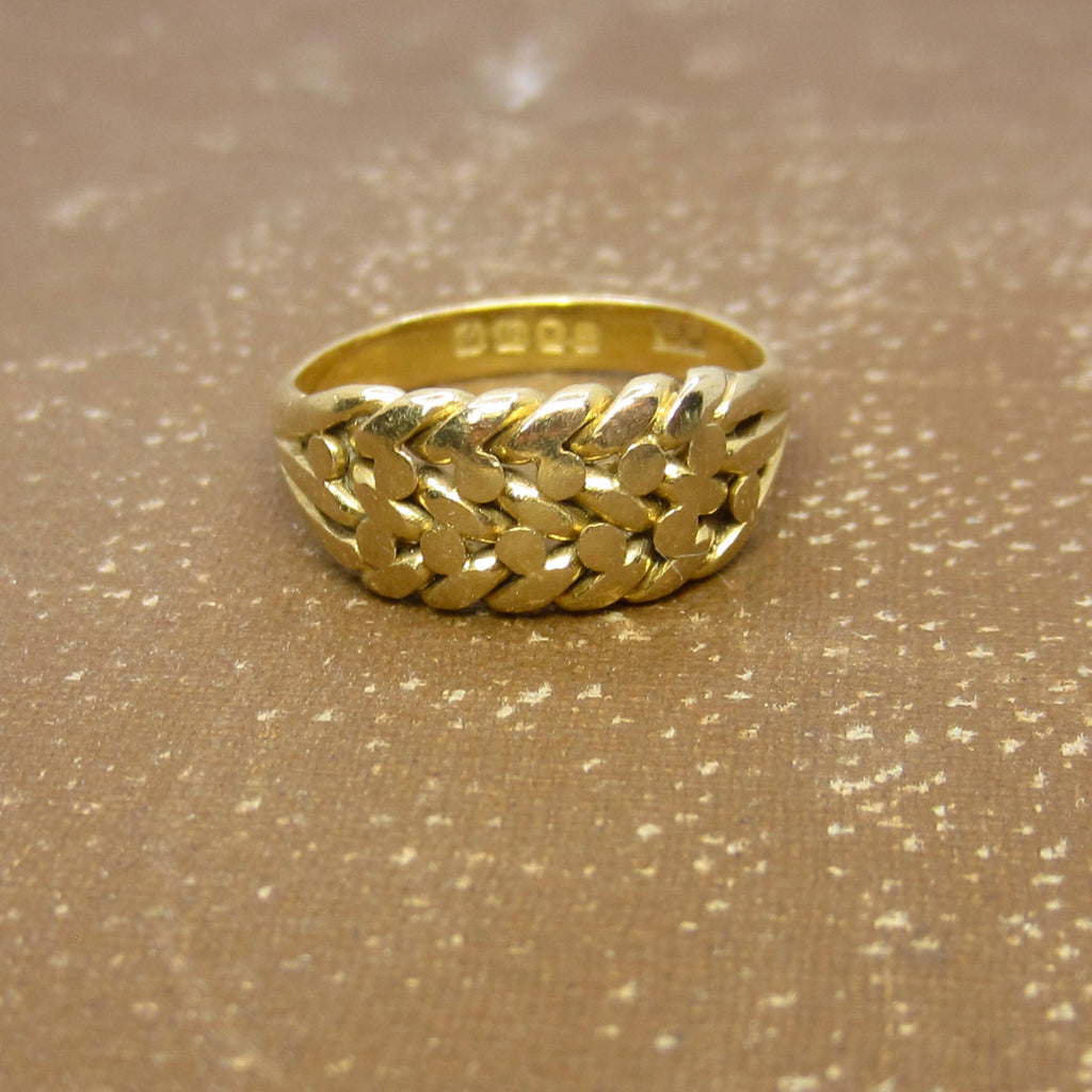 Antique Victorian 18k Gold Keeper Ring London 1905