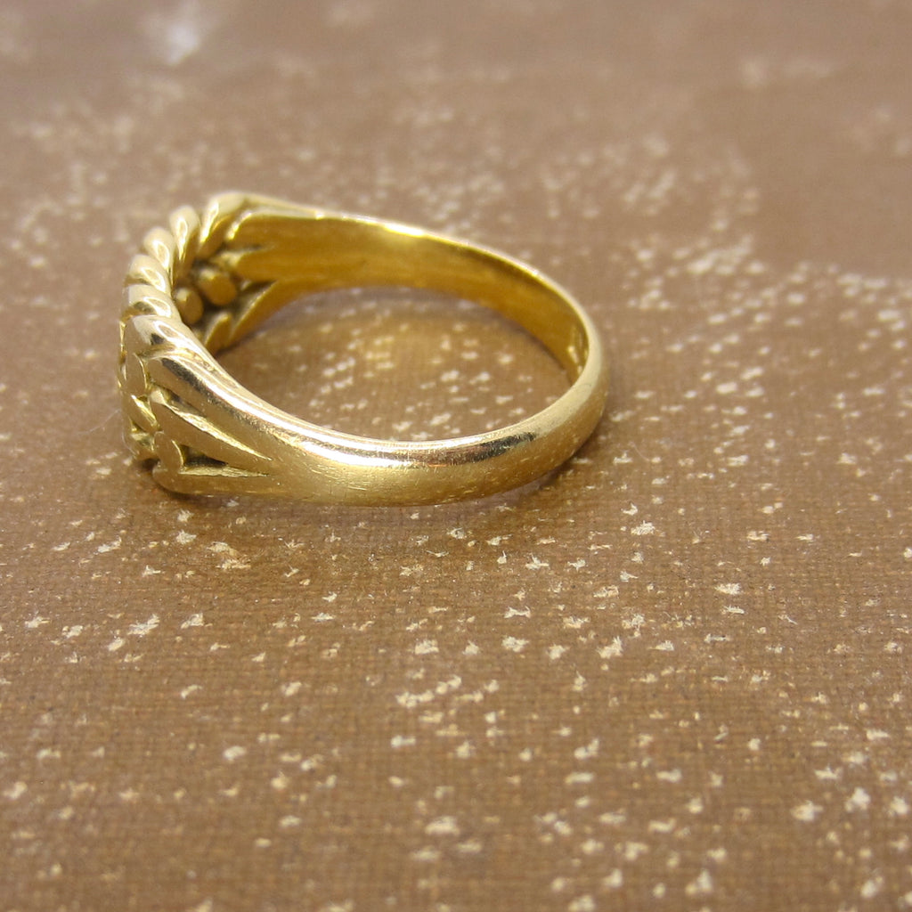 Antique Victorian 18k Gold Keeper Ring London 1905