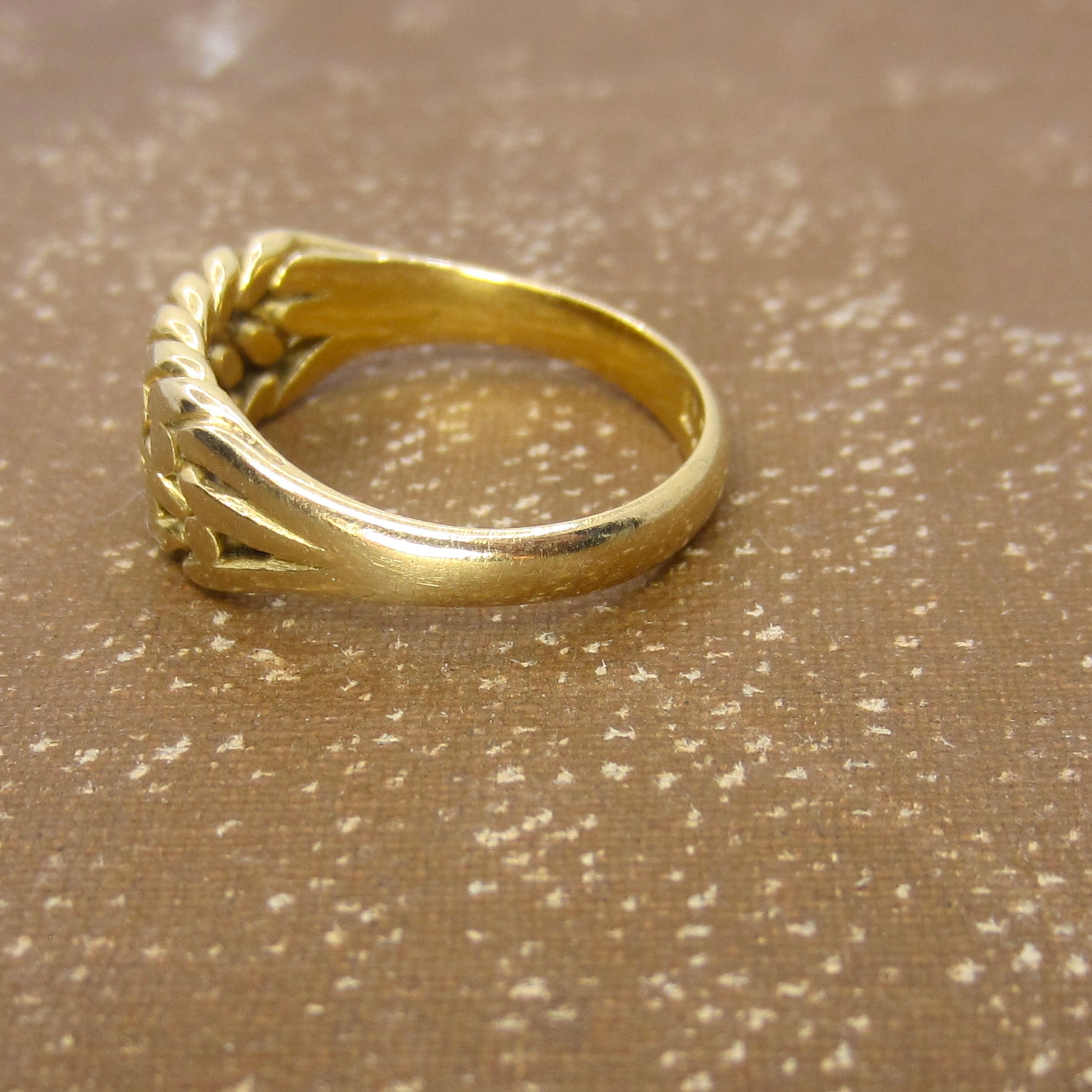 Antique Victorian 18k Gold Keeper Ring London 1905