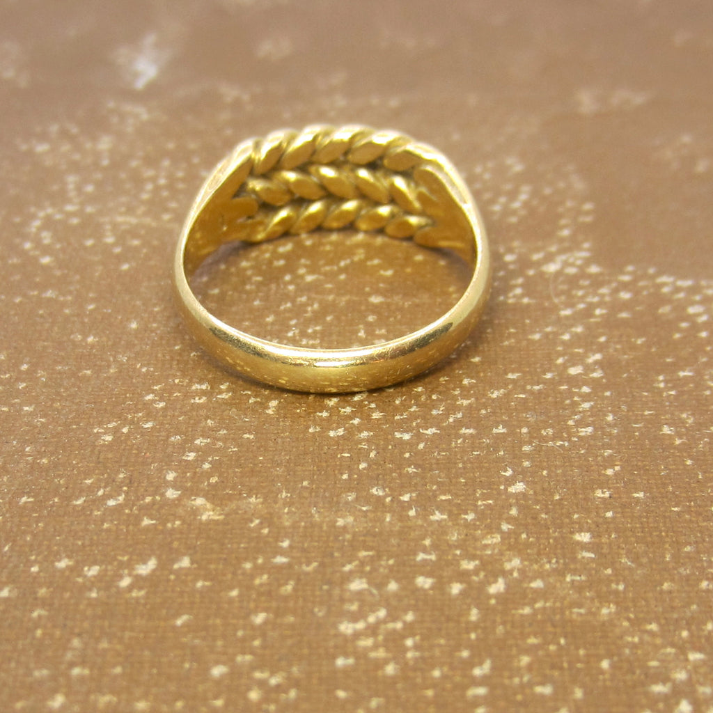 Antique Victorian 18k Gold Keeper Ring London 1905