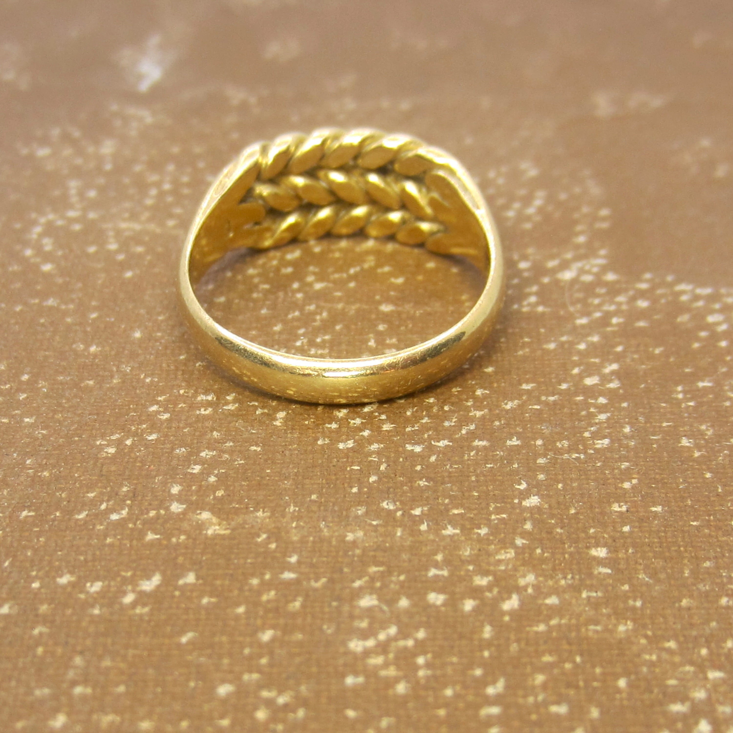 Antique Victorian 18k Gold Keeper Ring London 1905