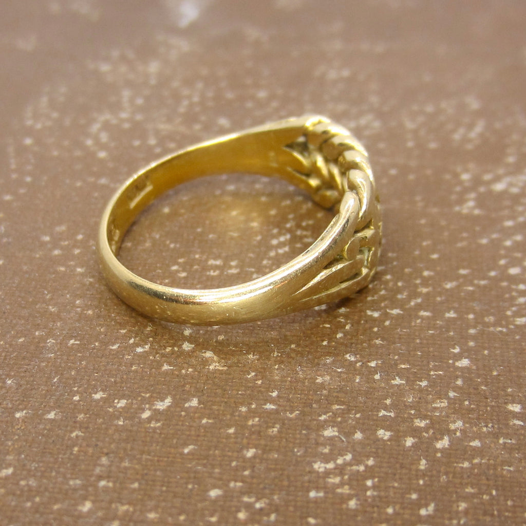 Antique Victorian 18k Gold Keeper Ring London 1905