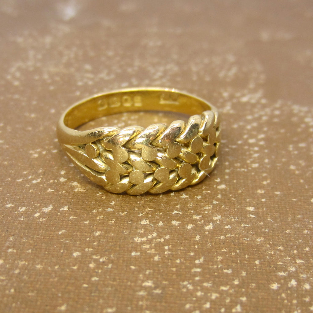 Antique Victorian 18k Gold Keeper Ring London 1905