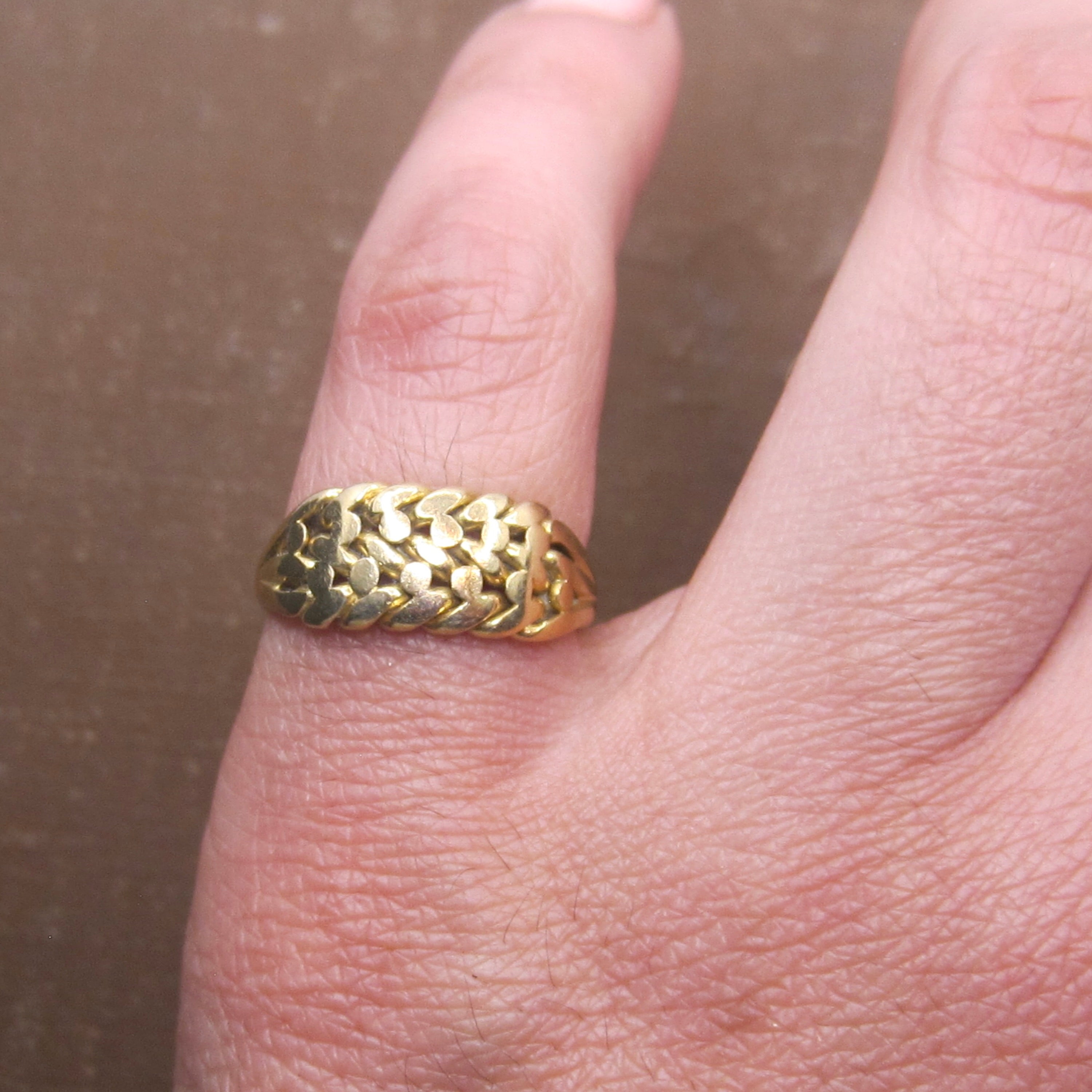 Antique Victorian 18k Gold Keeper Ring London 1905