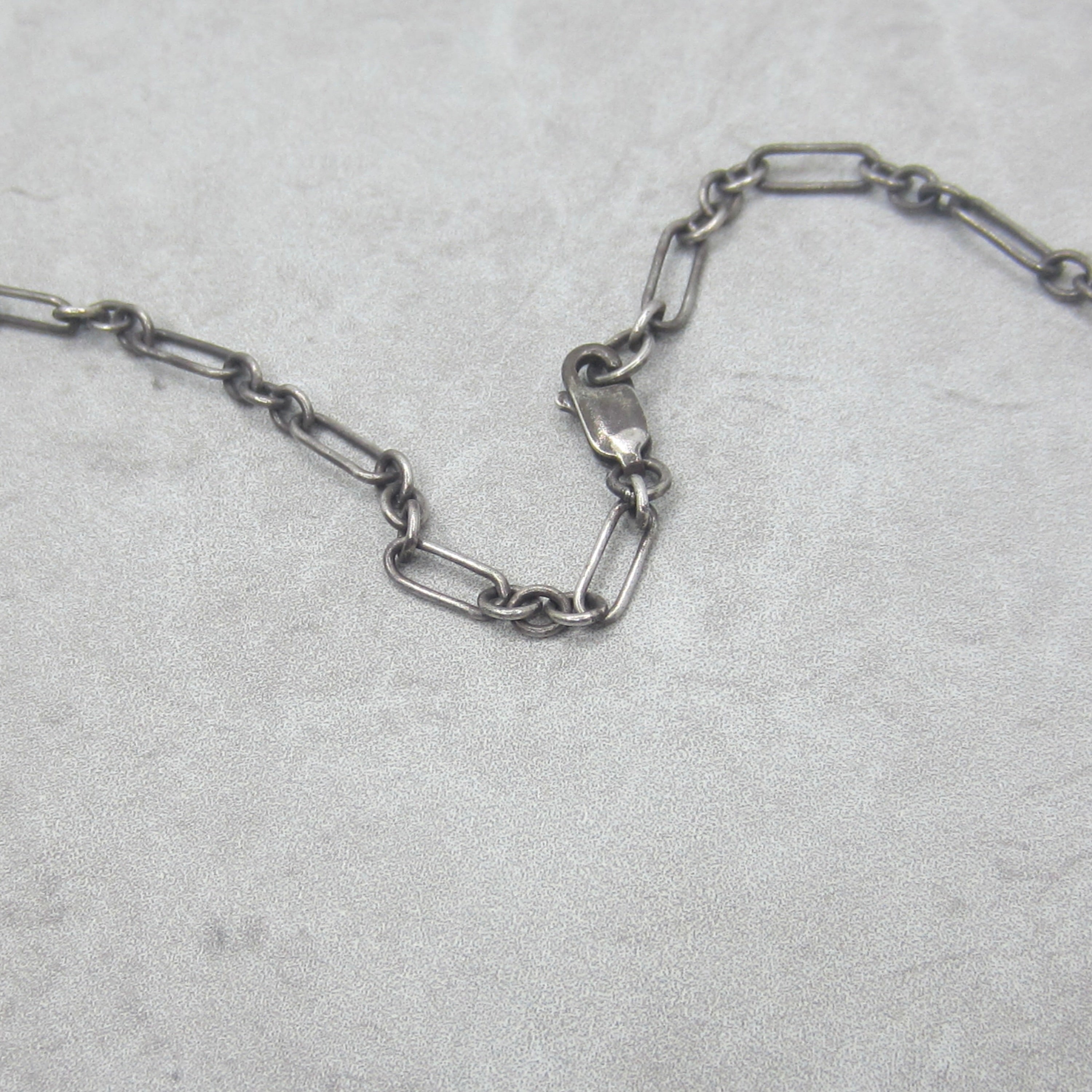 Vintage Art Deco Egyptian Revival Sterling Silver Scarab Hieroglyphs Necklace c.1930s