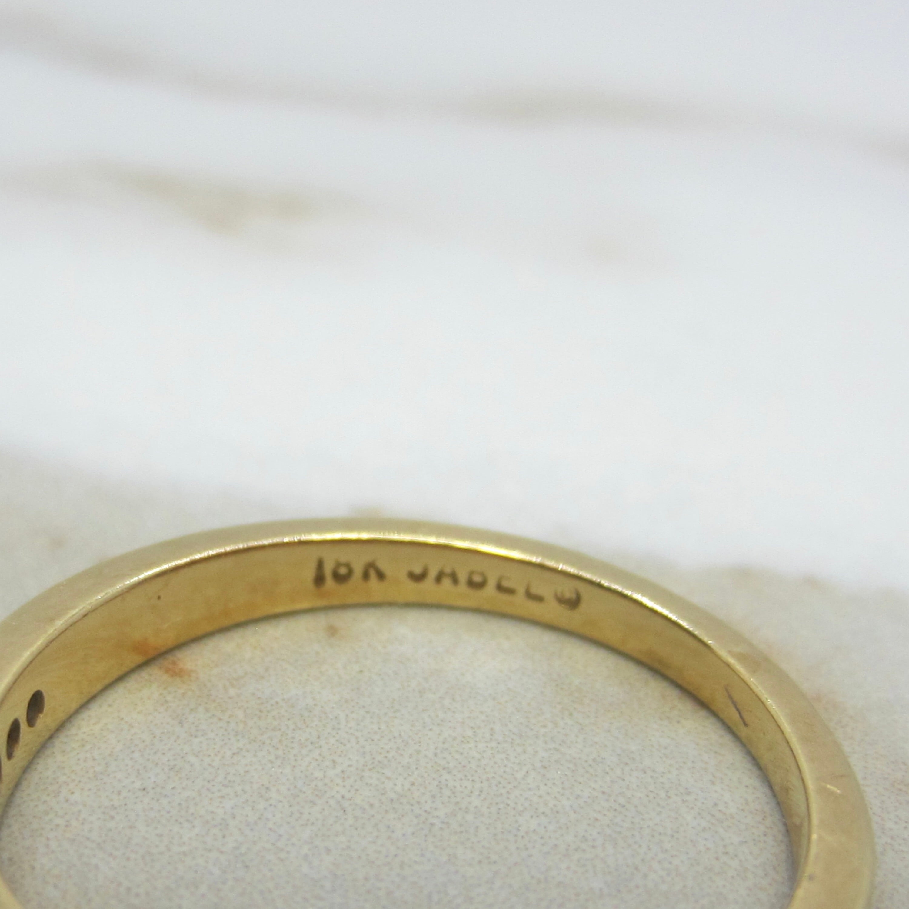 Vintage 18k Gold .18ctw Natural Diamond Stacking Band Jabel c.1980s