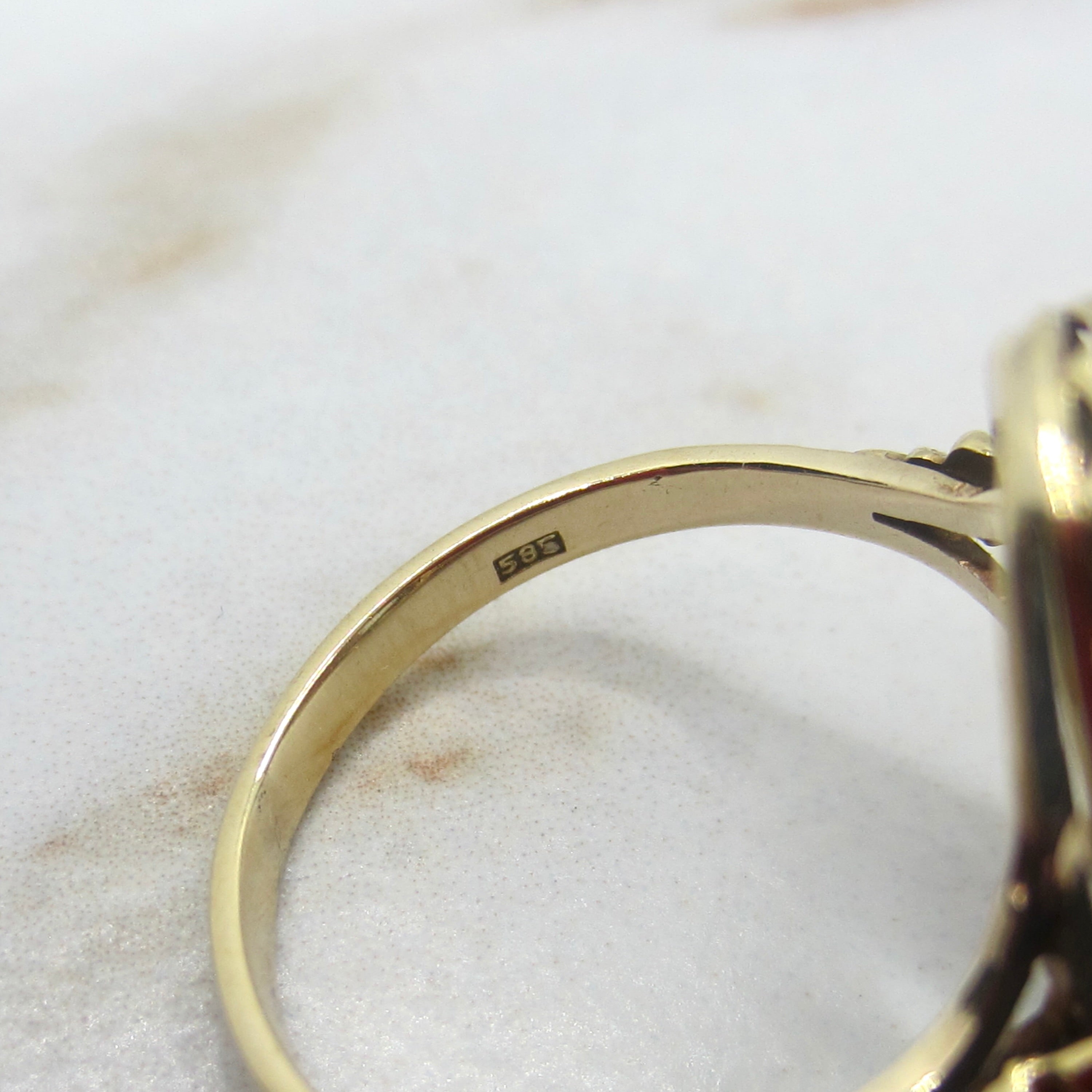 Vintage 14k Gold 6.73 ct Aquamarine Ring c.1940s