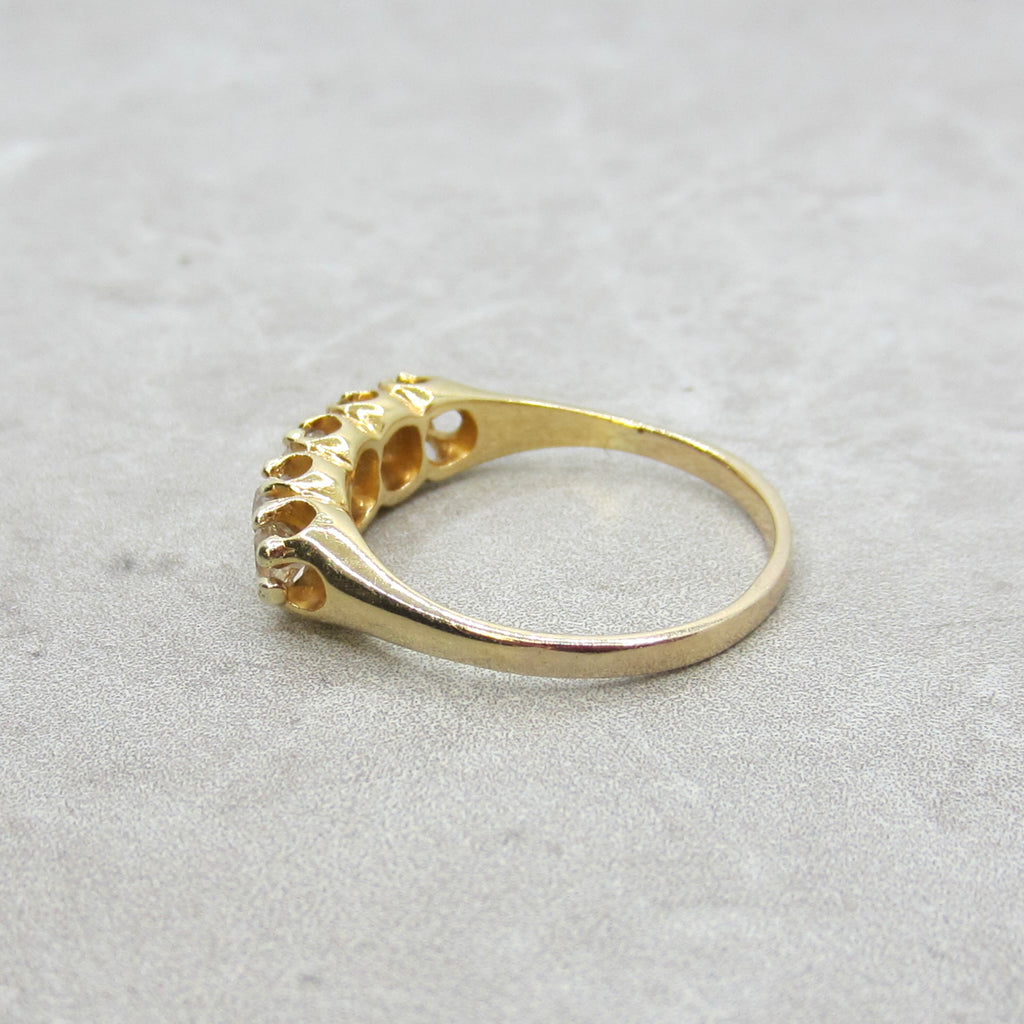 Antique Victorian 18k Gold 1.20ctw Old Mine Cut Diamond Ring