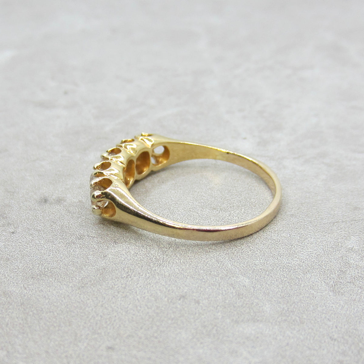 Antique Victorian 18k Gold 1.20ctw Old Mine Cut Diamond Ring