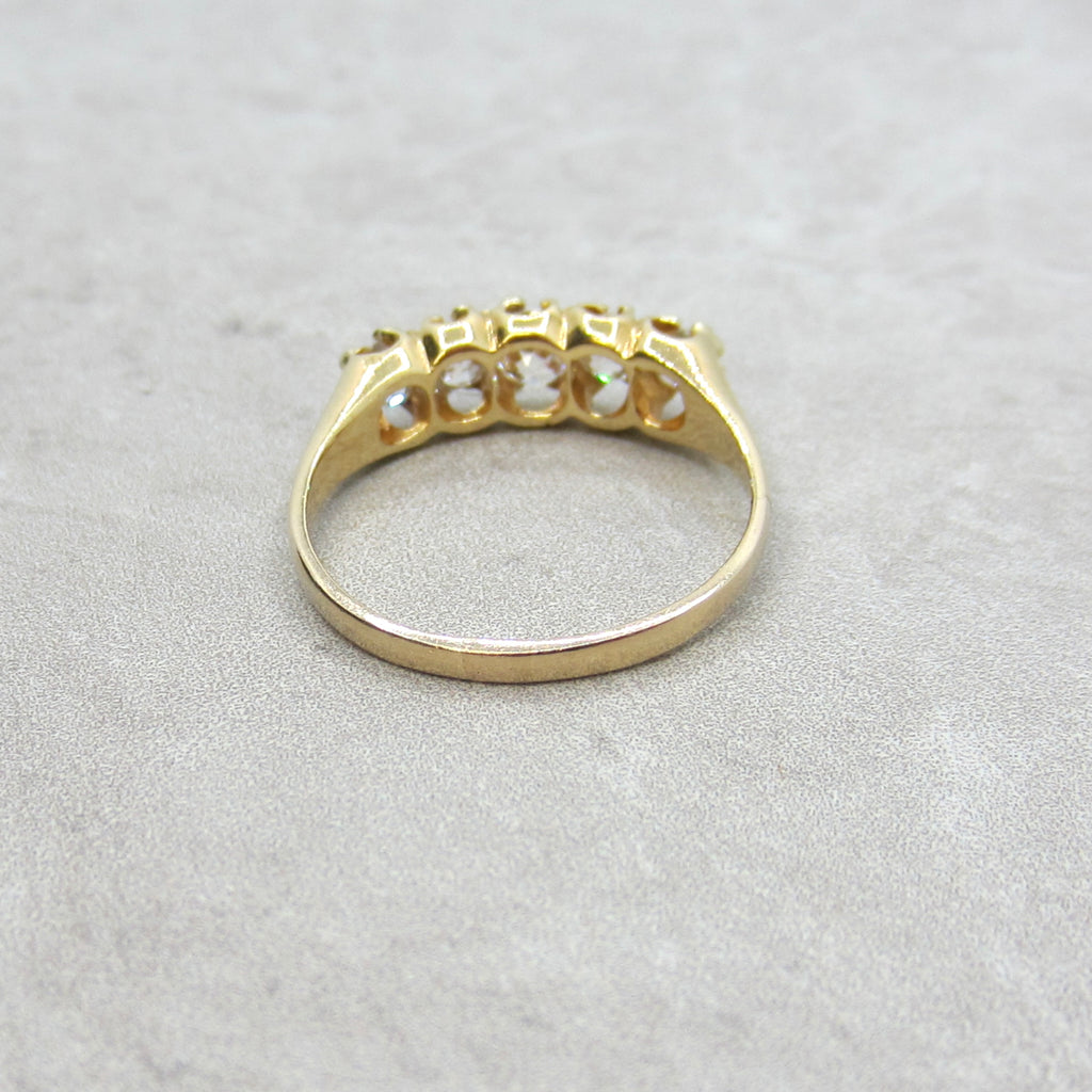 Antique Victorian 18k Gold 1.20ctw Old Mine Cut Diamond Ring