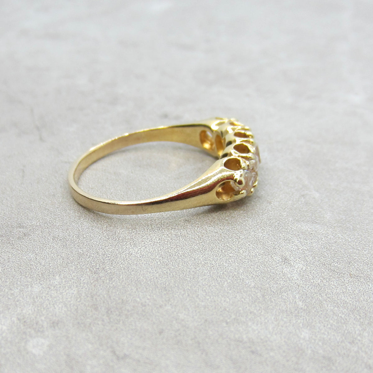Antique Victorian 18k Gold 1.20ctw Old Mine Cut Diamond Ring