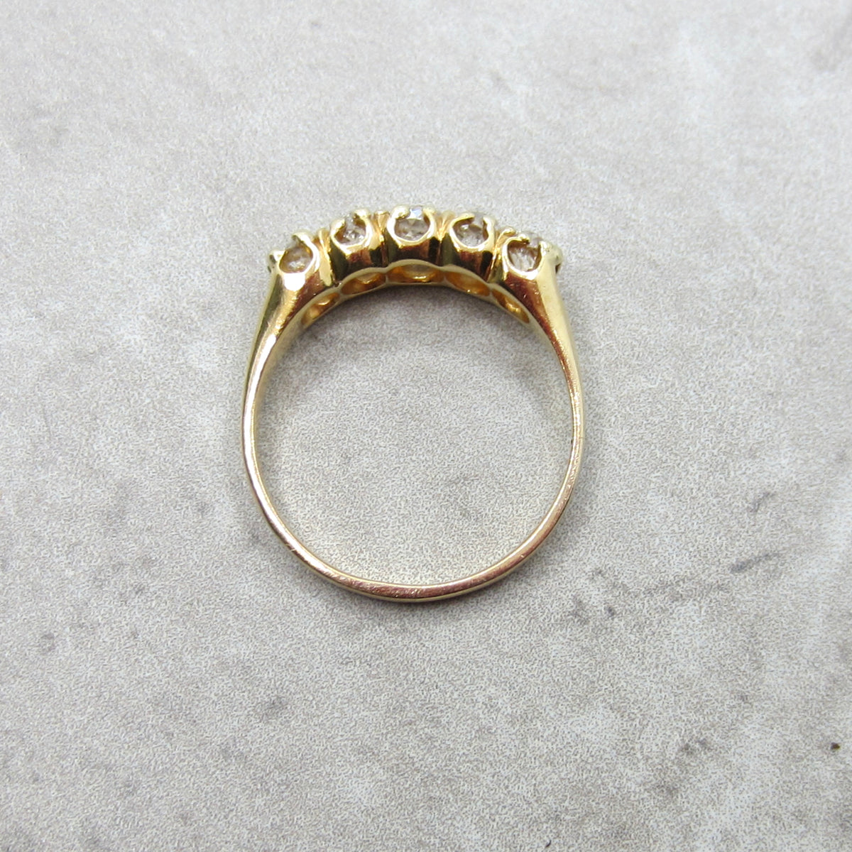 Antique Victorian 18k Gold 1.20ctw Old Mine Cut Diamond Ring