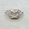Antique Art Deco Platinum 1.24 ctw Natural Diamond Ring .82ct Old European Cut
