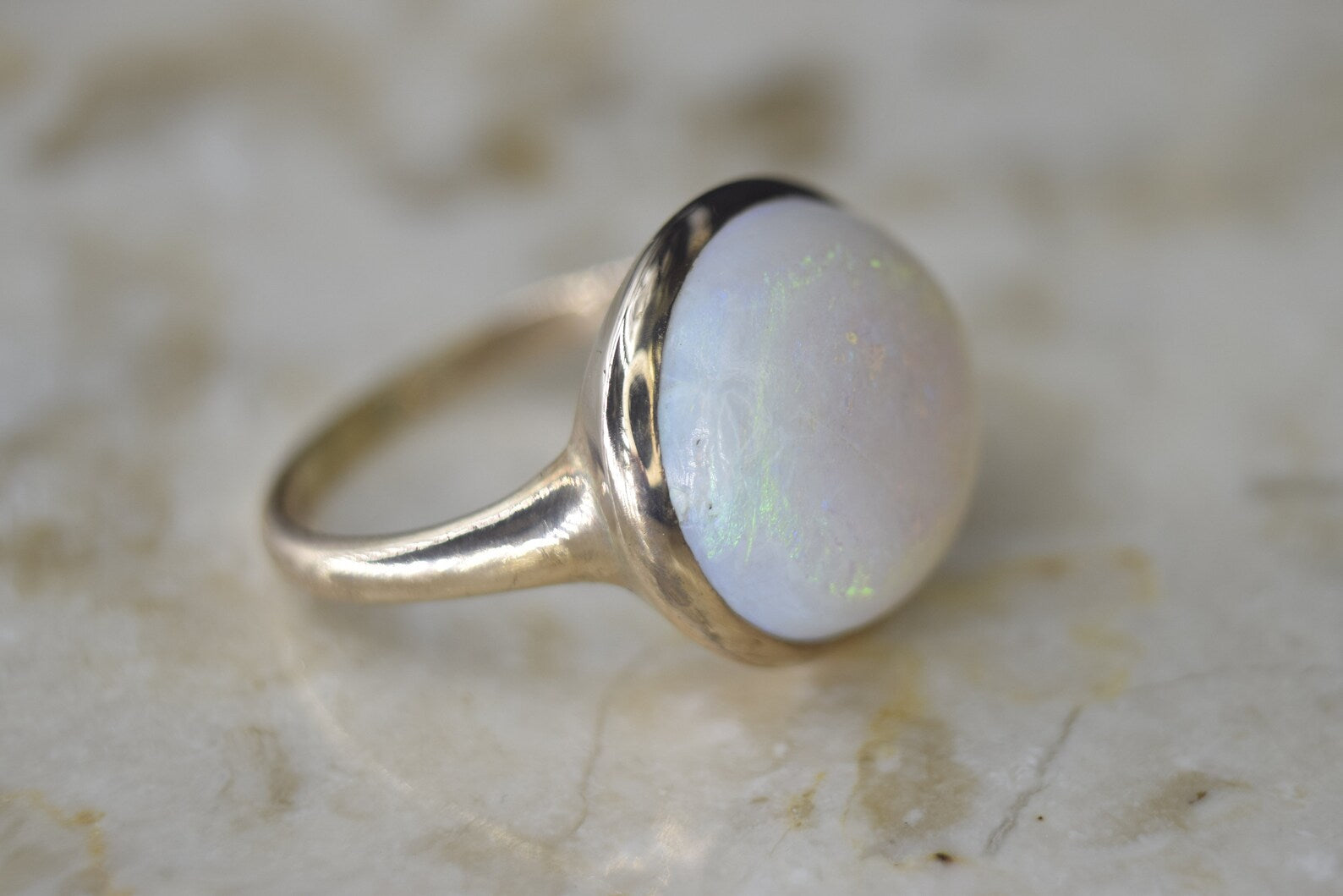 Antique 14k Gold Opal Ring c.1900
