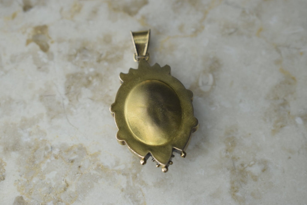 Antique Victorian 14k Gold Etruscan Revival Bird Locket