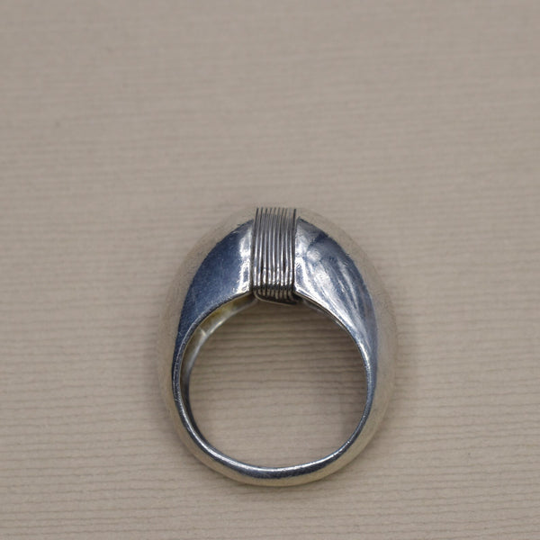 Vintage Sterling Silver Domed Wirework Ring c.1980s