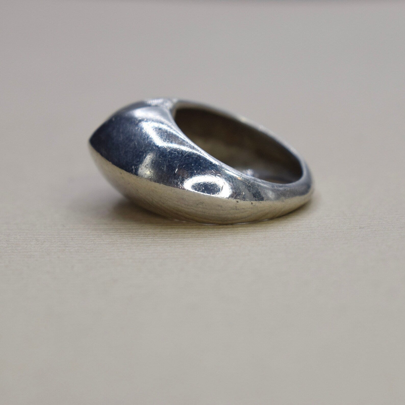 Vintage Sterling Silver Domed Wirework Ring c.1980s