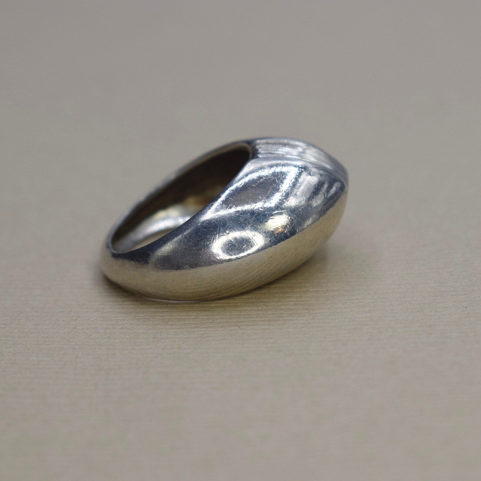 Vintage Sterling Silver Domed Wirework Ring c.1980s