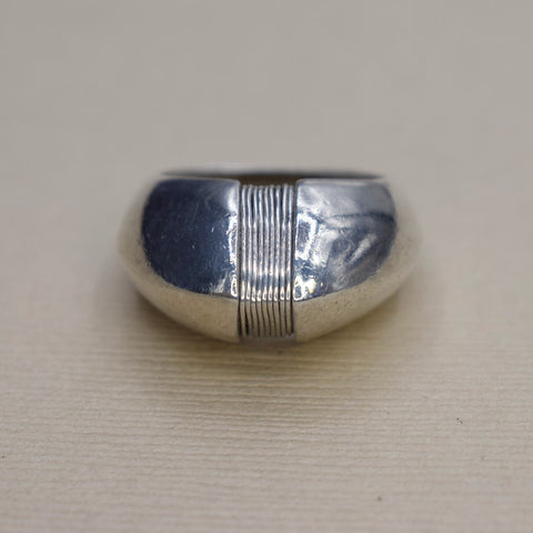 Vintage Sterling Silver Domed Wirework Ring c.1980s