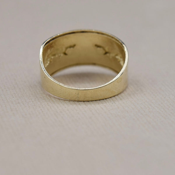 Vintage 14k Gold Panther Love Ring c.1990s