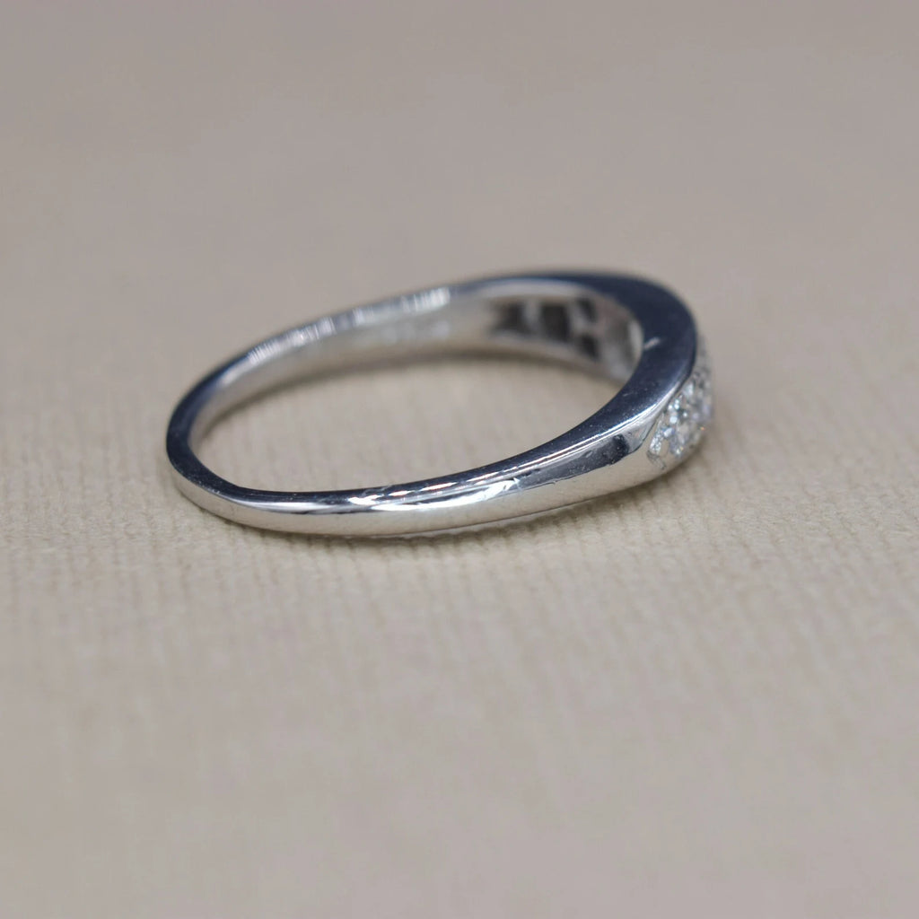 Vintage Palladium .72ctw Diamond Band c.1940s